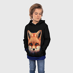 Толстовка-худи детская Хитрый лис, цвет: 3D-синий — фото 2