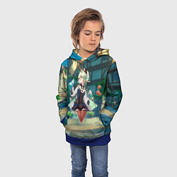 Толстовка-худи детская Сахароза в примогеме, цвет: 3D-синий — фото 2