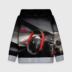 Толстовка-худи детская Ситроен - салон - Steering wheel, цвет: 3D-меланж