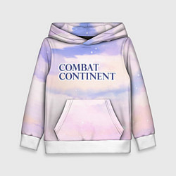 Толстовка-худи детская Combat Continent sky clouds, цвет: 3D-белый