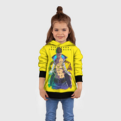 Толстовка-худи детская Взрослый Дэвид - Киберпанк аниме, цвет: 3D-черный — фото 2