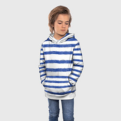 Толстовка-худи детская Рыбы в полоску, цвет: 3D-белый — фото 2