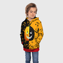 Толстовка-худи детская Тыква на Хэллоуин, цвет: 3D-красный — фото 2