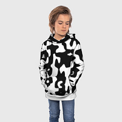 Толстовка-худи детская Камуфляж Cowskin крупный, цвет: 3D-белый — фото 2