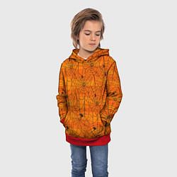 Толстовка-худи детская Паучье логово, цвет: 3D-красный — фото 2