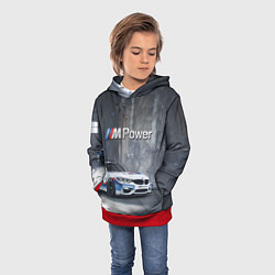 Толстовка-худи детская BMW M4 GT4 - racing team - motorsport, цвет: 3D-красный — фото 2