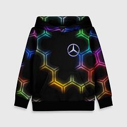 Детская толстовка Mercedes - neon pattern