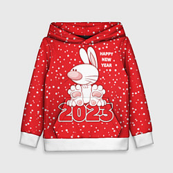 Детская толстовка Happy new year, 2023 год кролика