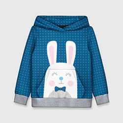 Толстовка-худи детская Мистер кролик, цвет: 3D-меланж