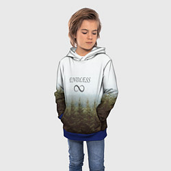 Толстовка-худи детская Бесконечный лес, цвет: 3D-синий — фото 2