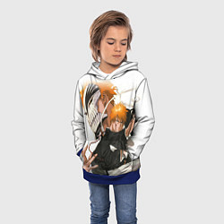 Толстовка-худи детская Куросаки в облике пустого - белый, цвет: 3D-синий — фото 2