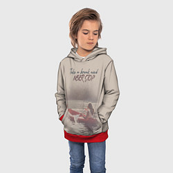 Толстовка-худи детская Never Stop!, цвет: 3D-красный — фото 2
