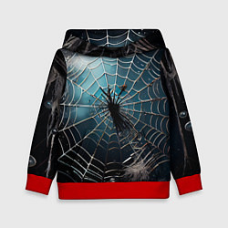 Детская толстовка Halloween - паутина на фоне мрачного неба