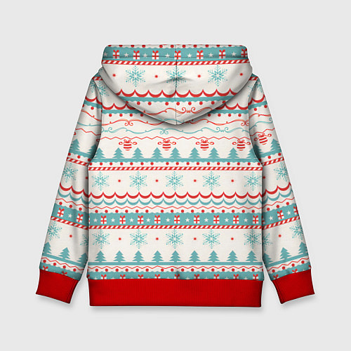Детская толстовка Новогодний свитер, но без оленей / 3D-Красный – фото 2