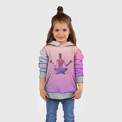 Толстовка-худи детская Поза лотоса в йоге, цвет: 3D-меланж — фото 2