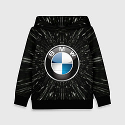 Толстовка-худи детская БМВ эмблема, автомобильная тема, цвет: 3D-черный