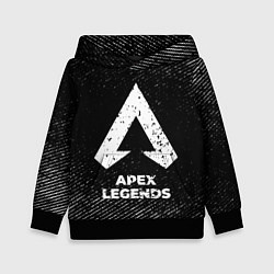 Толстовка-худи детская Apex Legends с потертостями на темном фоне, цвет: 3D-черный