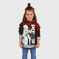 Толстовка-худи детская Пауэр : Человек-бензопила, цвет: 3D-меланж — фото 2