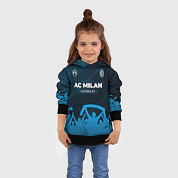 Толстовка-худи детская AC Milan legendary форма фанатов, цвет: 3D-черный — фото 2