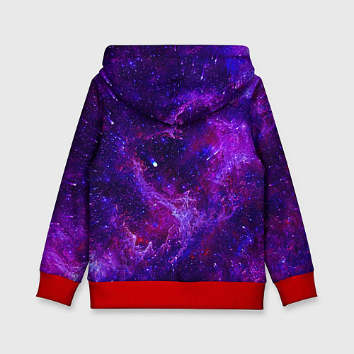 Детская толстовка Неоновый космос и звезды / 3D-Красный – фото 2