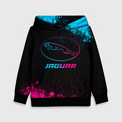 Толстовка-худи детская Jaguar - neon gradient, цвет: 3D-черный