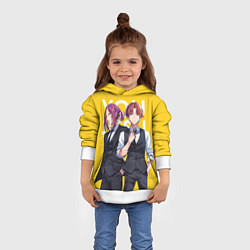 Толстовка-худи детская Какеру и Киётака, цвет: 3D-белый — фото 2