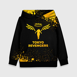 Толстовка-худи детская Tokyo Revengers - gold gradient, цвет: 3D-черный