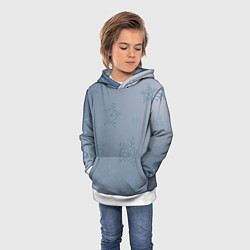 Толстовка-худи детская Серый снег, цвет: 3D-белый — фото 2