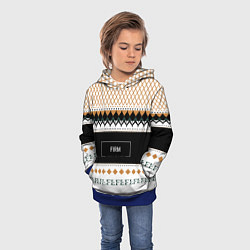 Толстовка-худи детская FIRM как свитер из детства, цвет: 3D-синий — фото 2