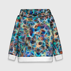 Толстовка-худи детская Нейро космос, цвет: 3D-белый