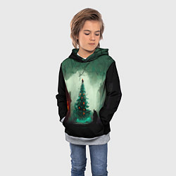 Толстовка-худи детская Тёмное рождество, цвет: 3D-меланж — фото 2