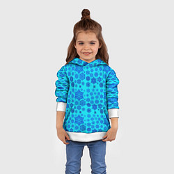 Толстовка-худи детская New Year snowflakes, цвет: 3D-белый — фото 2