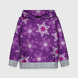 Толстовка-худи детская Violet snow, цвет: 3D-меланж