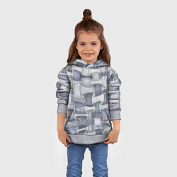 Толстовка-худи детская Джинсовый паттерн, цвет: 3D-меланж — фото 2