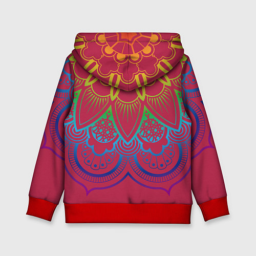Детская толстовка Viva magenta mandala / 3D-Красный – фото 2