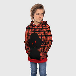 Толстовка-худи детская Undertale - Frisk smile, цвет: 3D-красный — фото 2