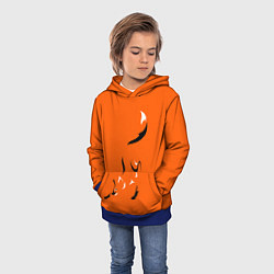 Толстовка-худи детская Рыжая лисица, цвет: 3D-синий — фото 2