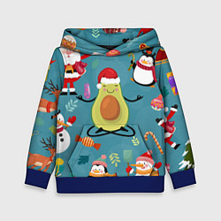 Детская толстовка Новогодний авокадо
