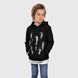 Толстовка-худи детская BTS BLACK, цвет: 3D-белый — фото 2