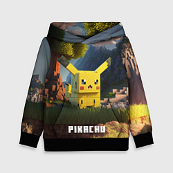Толстовка-худи детская Pokеmon Pikachu, цвет: 3D-черный