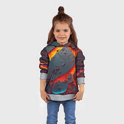 Толстовка-худи детская Мультяшная лава, цвет: 3D-меланж — фото 2