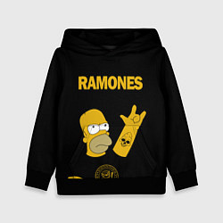 Детская толстовка Ramones Гомер Симпсон рокер