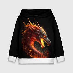 Детская толстовка Яростный огненный дракон