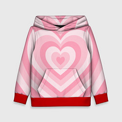 Детская толстовка Hearts pink