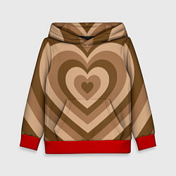 Детская толстовка Hearts brown