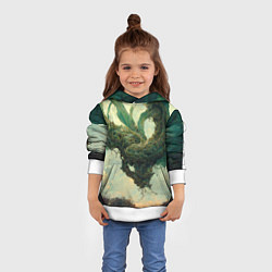 Толстовка-худи детская Рисунок нейросети, цвет: 3D-белый — фото 2