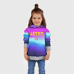 Толстовка-худи детская Астро неон, цвет: 3D-меланж — фото 2
