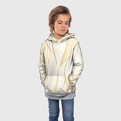 Толстовка-худи детская Золотые волны, цвет: 3D-меланж — фото 2