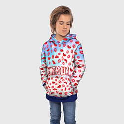 Толстовка-худи детская Катюша с любовью, цвет: 3D-синий — фото 2
