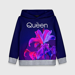 Толстовка-худи детская The Queen Королева и цветы, цвет: 3D-меланж